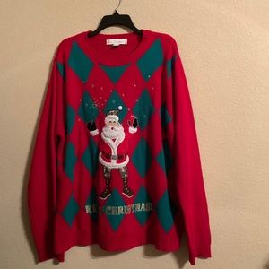Camo Santa Christmas sweater